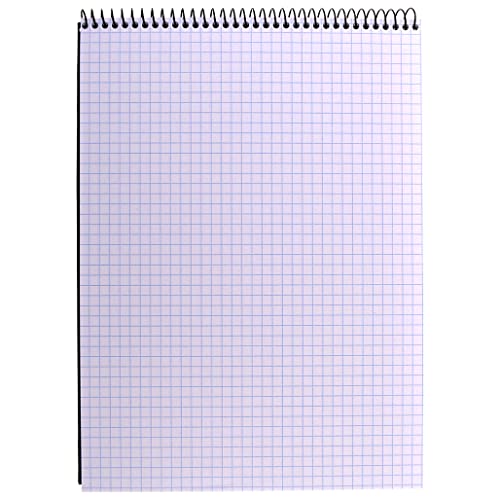 توب فلايت دفتر رسم سلكي علوي من سيلفر بوينت، ظهر سميك، مسطرة مربعة، 8.5 × 11.75 بوصة، 70 ورقة، غطاء واقٍ، أزرق/أسود (51070) - Image 5
